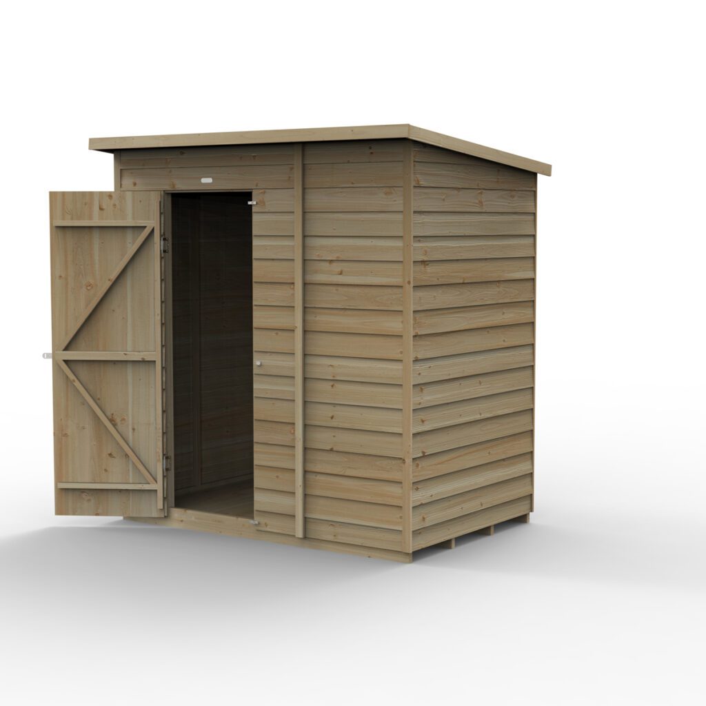 4LIFE Pent Shed 6×4 – Single Door – No Windows 5013053200407 2